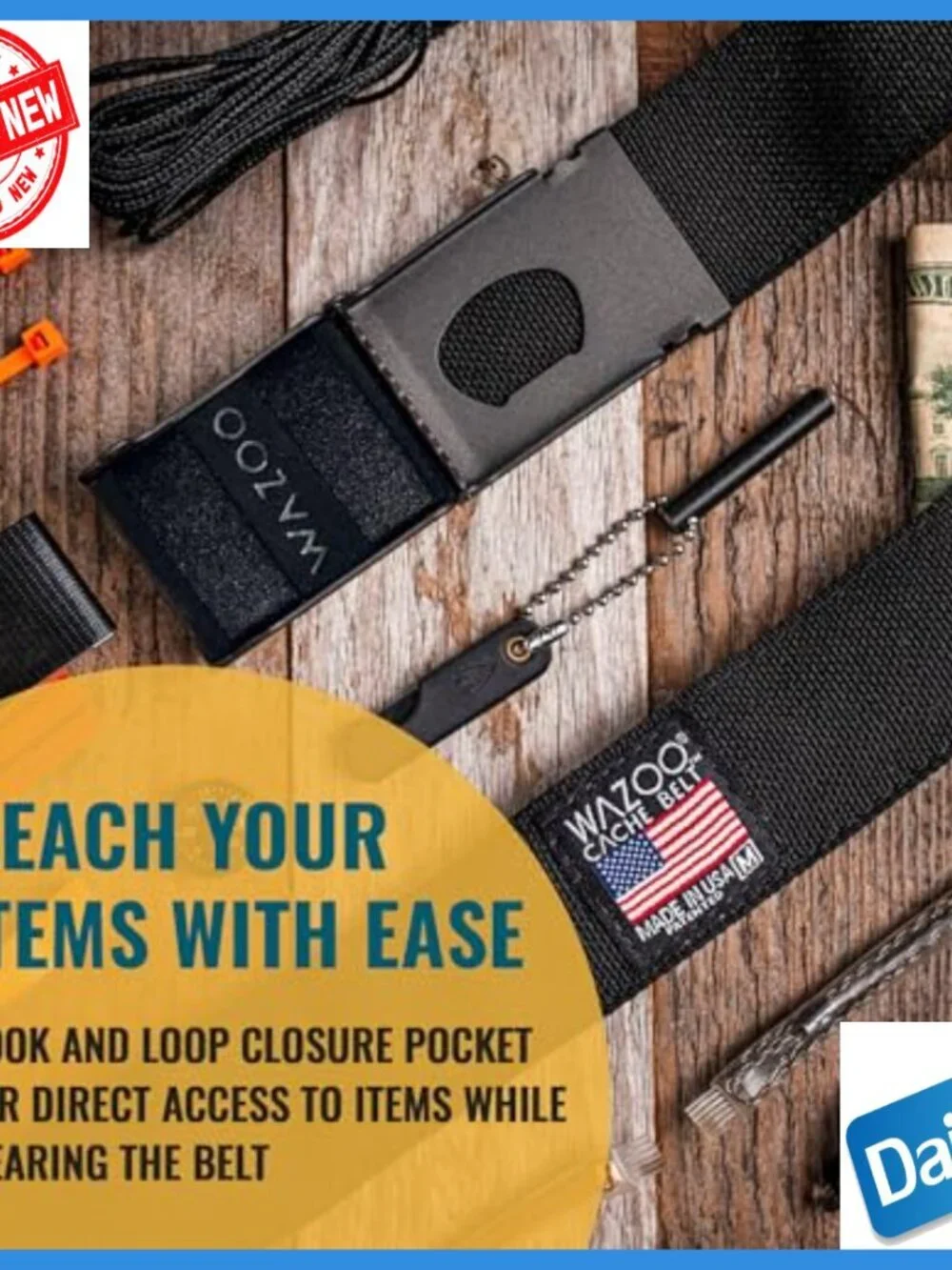 Large Adjustable Nylon Travel Belt with Hidden Pocket Anti-Theft